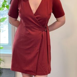Burgundy Wrap Dress